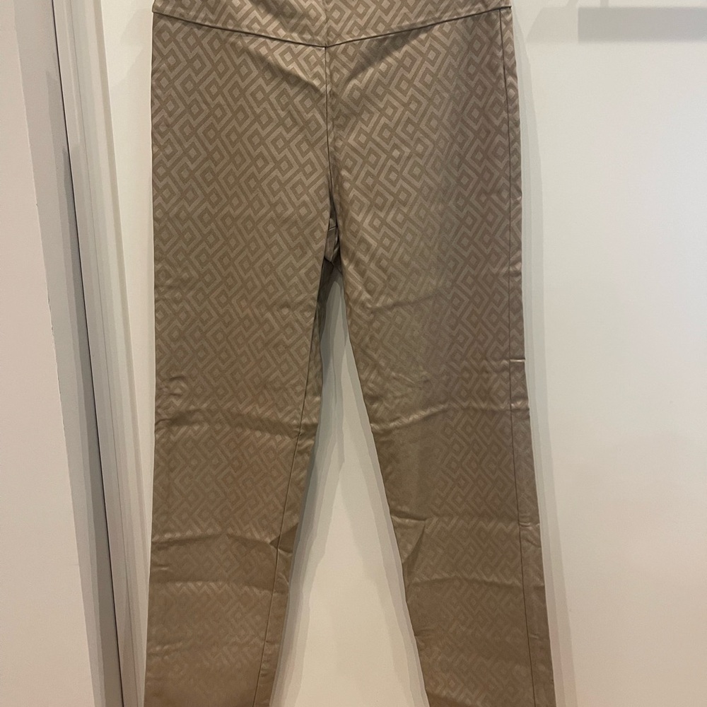 Elegant Tan Straight Leg Women's Pants